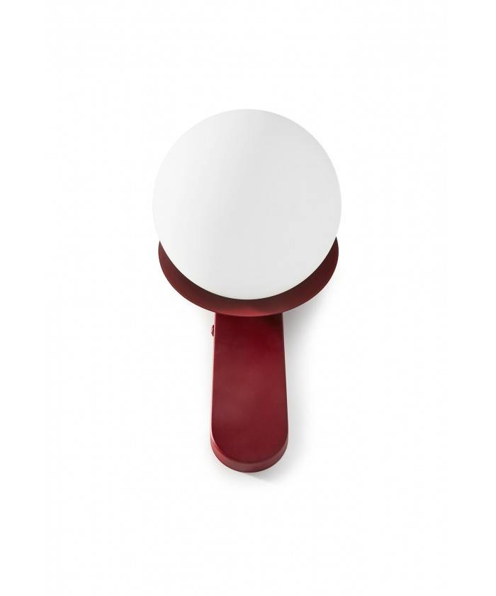 Ummo :: Kuul D burgunderrote Wandleuchte / Wandleuchte, Höhe 26,5 cm