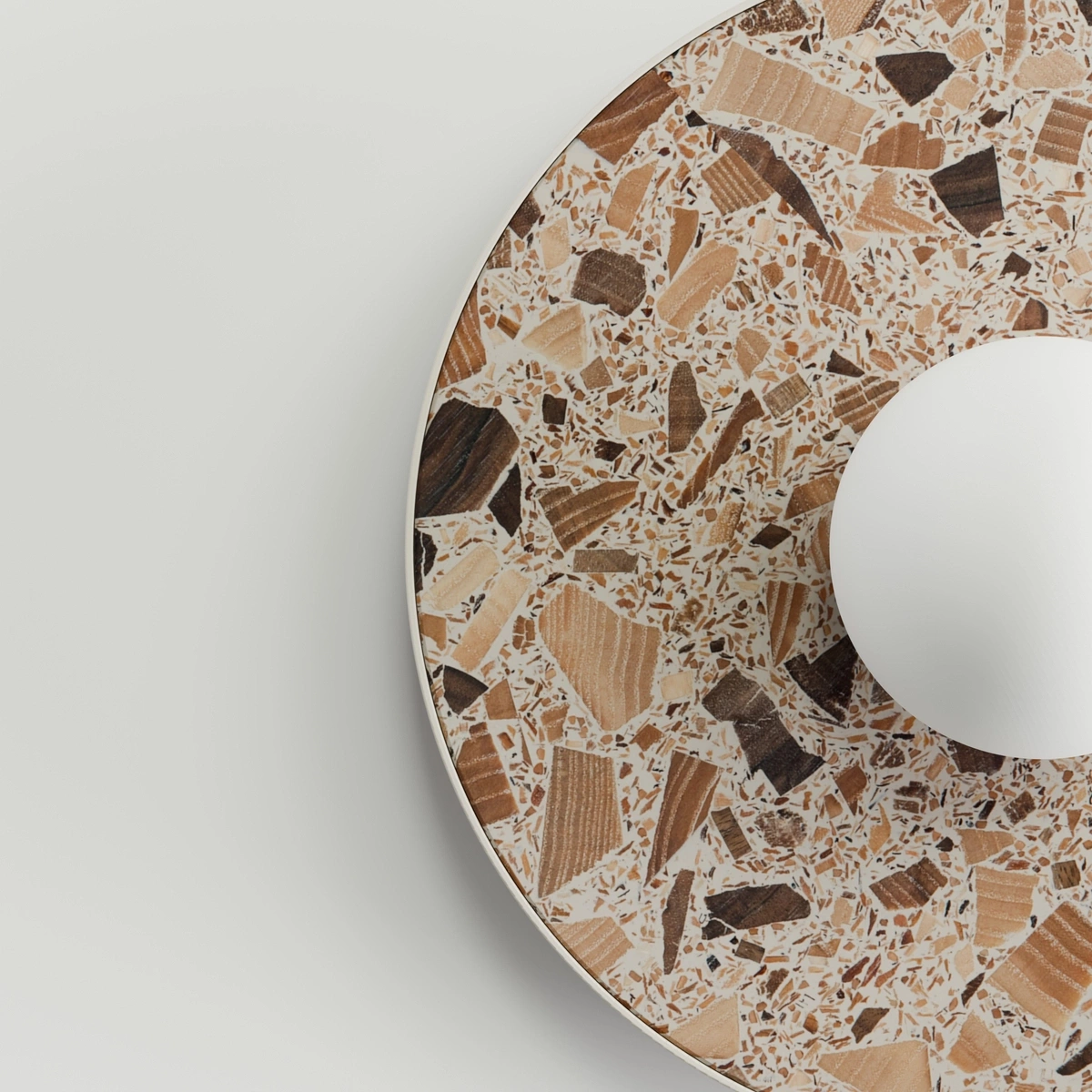 Kaspa :: Legra Wandleuchte / Wandleuchte, Breite 30 cm, Creme IP44