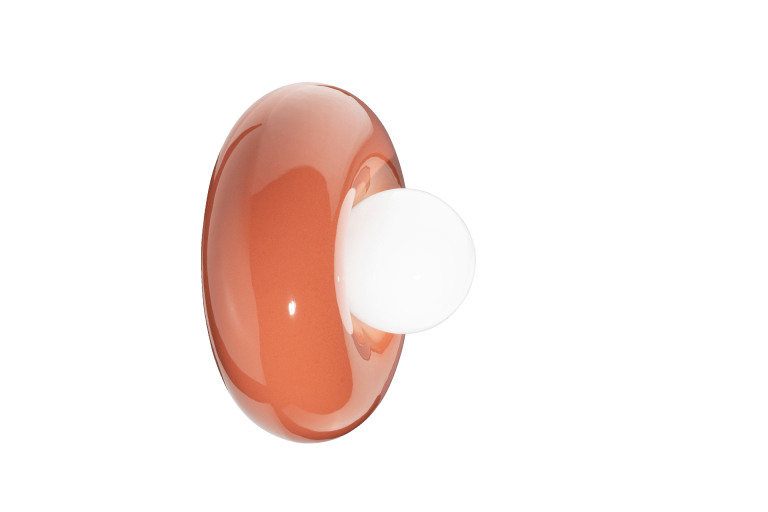 Ferroluce :: Bumbum Wandleuchte/Wandleuchte, Durchmesser 25 cm, Keramik, rot