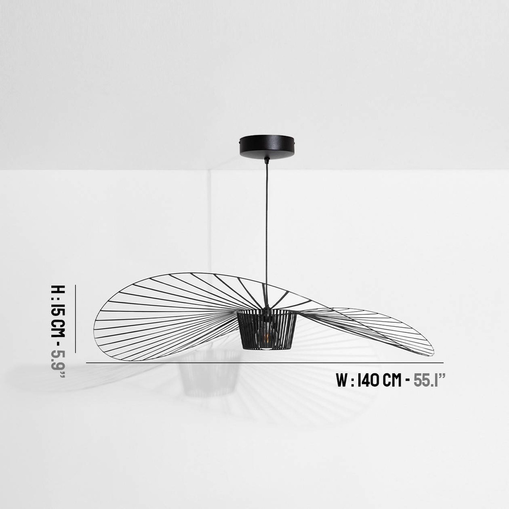 Petite Friture :: Hängelampe aus Metall Vertigo Durchmesser 140 cm schwarz