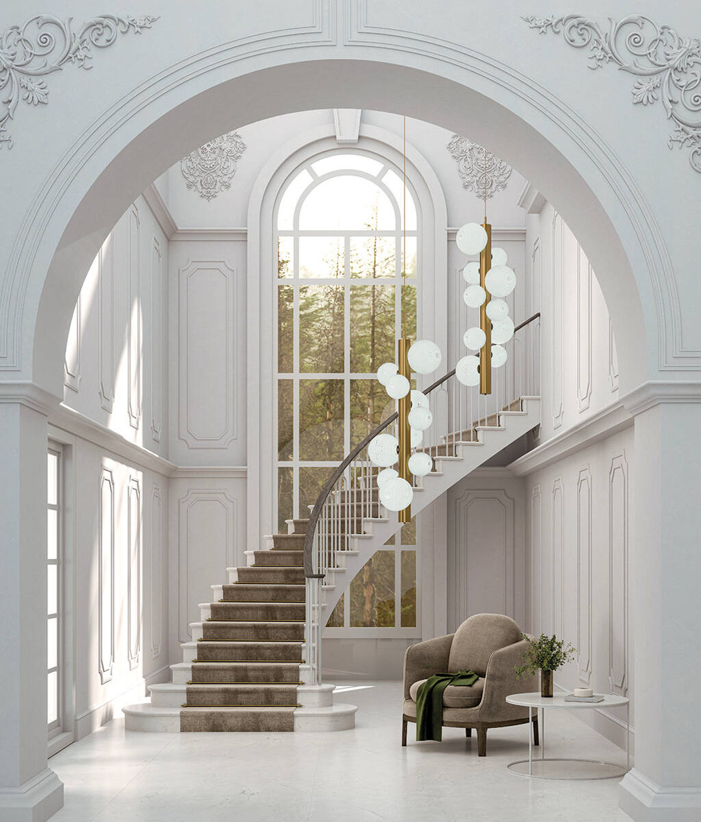 Aromas :: Lera hanging lamp, width 120 cm, black