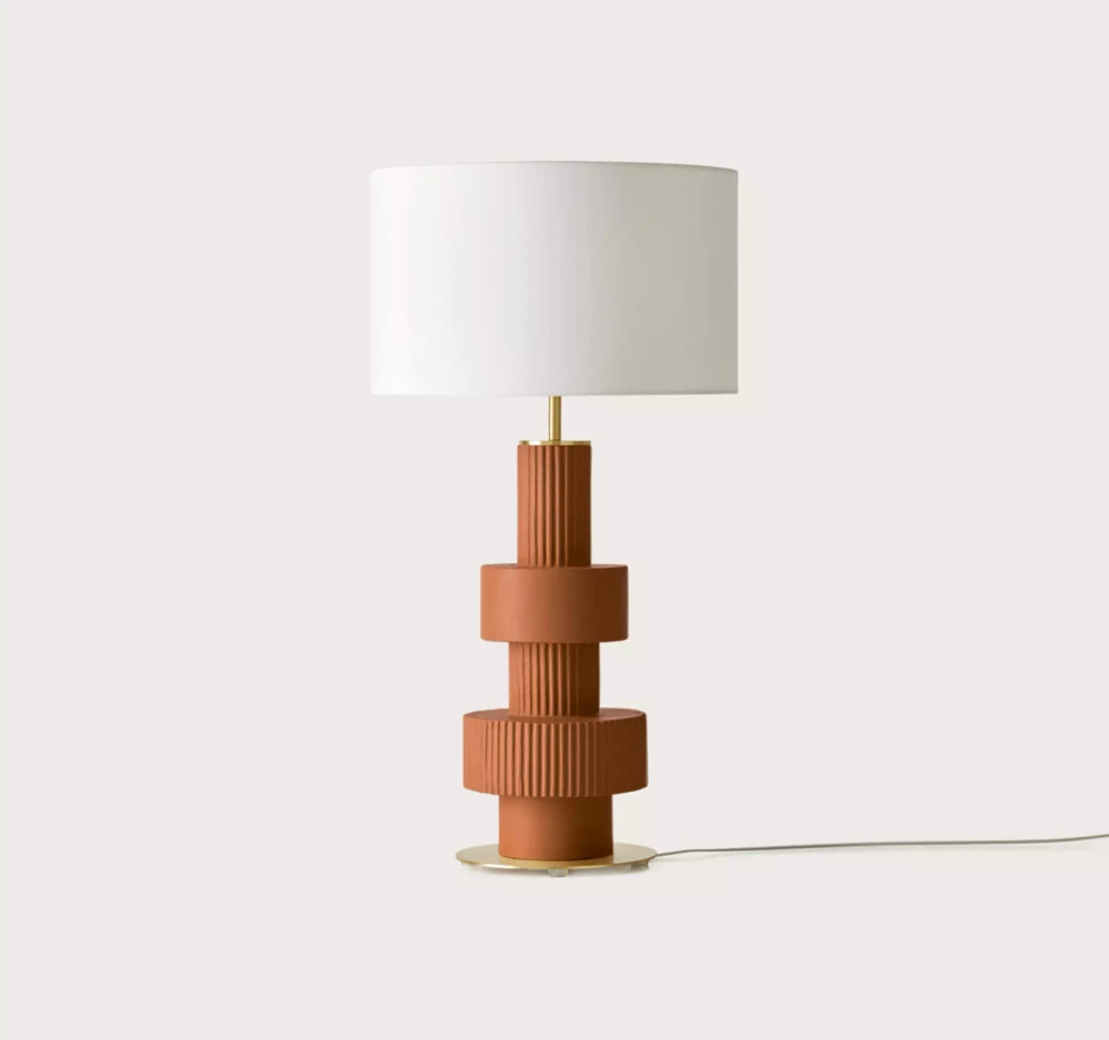 Aromas :: Babel table lamp, height 70 cm, terracotta color