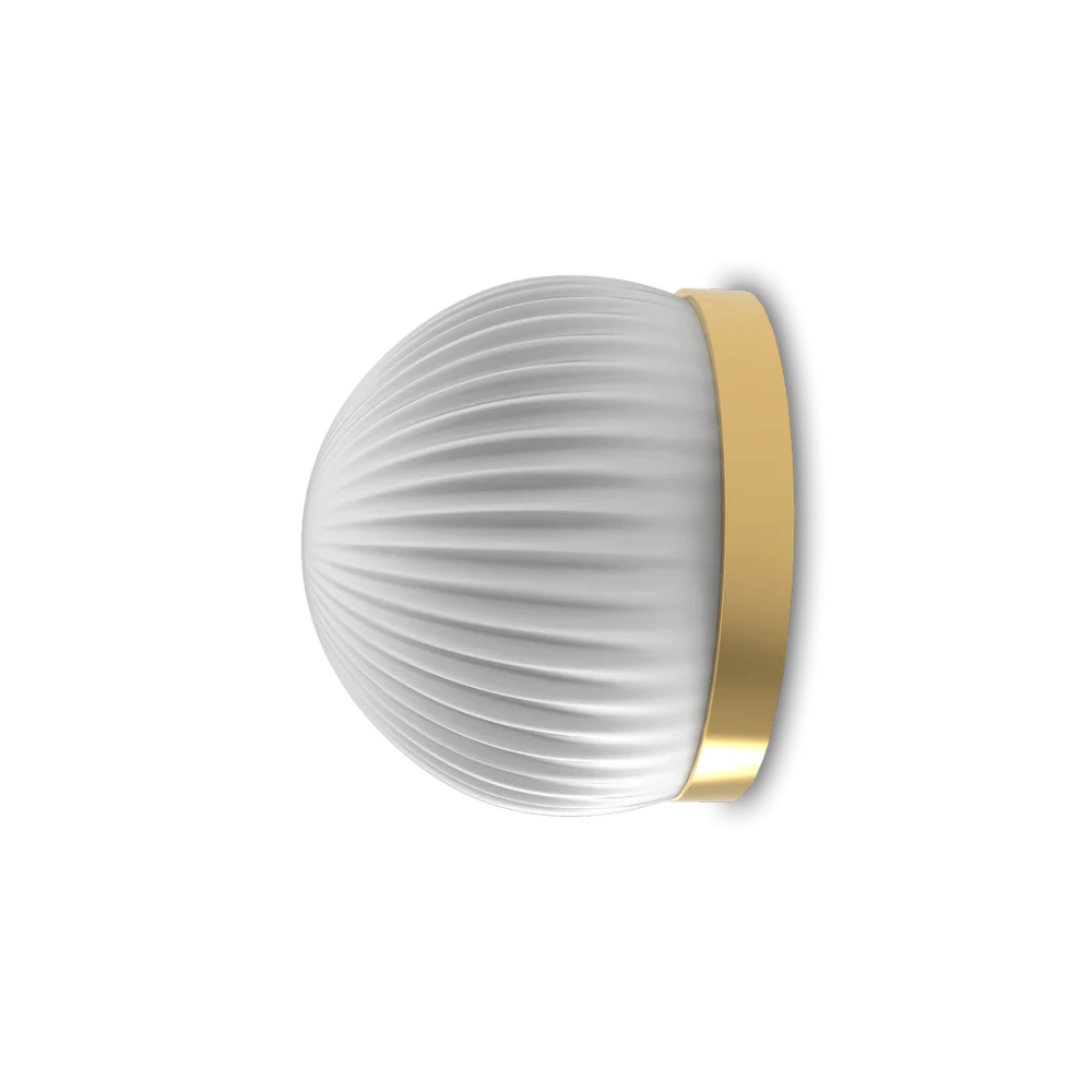 Robin :: Roi Simple gold and white wall/ceiling lamp, diameter 12 cm