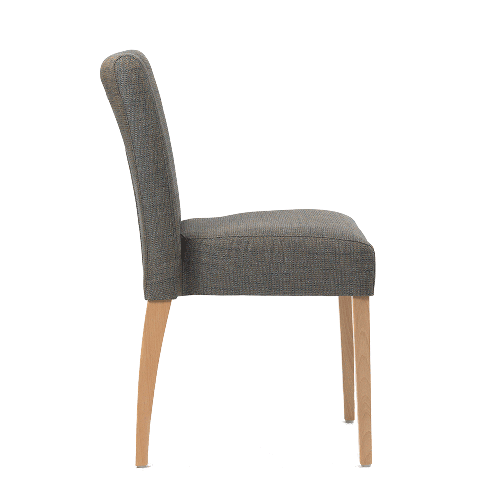 Mobitec :: Shanna C07 upholstered chair, gray, width 46 cm, wooden legs