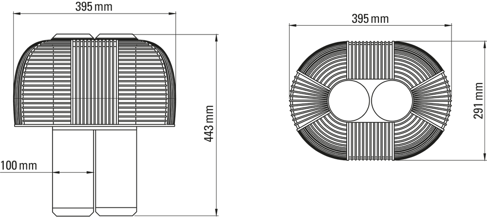 DCW:: Yasuke Tischleuchte schwarz Höhe 44,3 cm