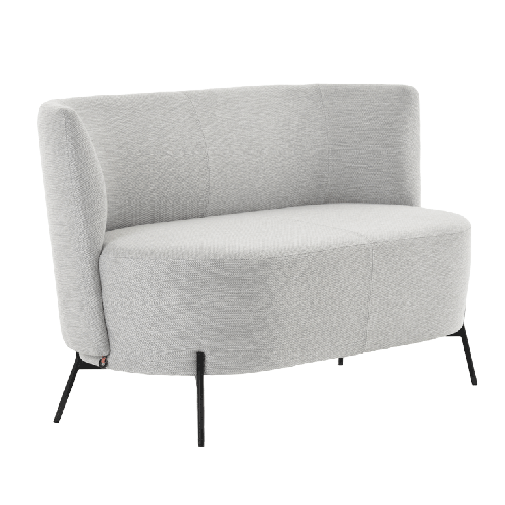 Mobitec :: Bolero R11 2-seater upholstered sofa, width 130 cm, gray, on metal legs