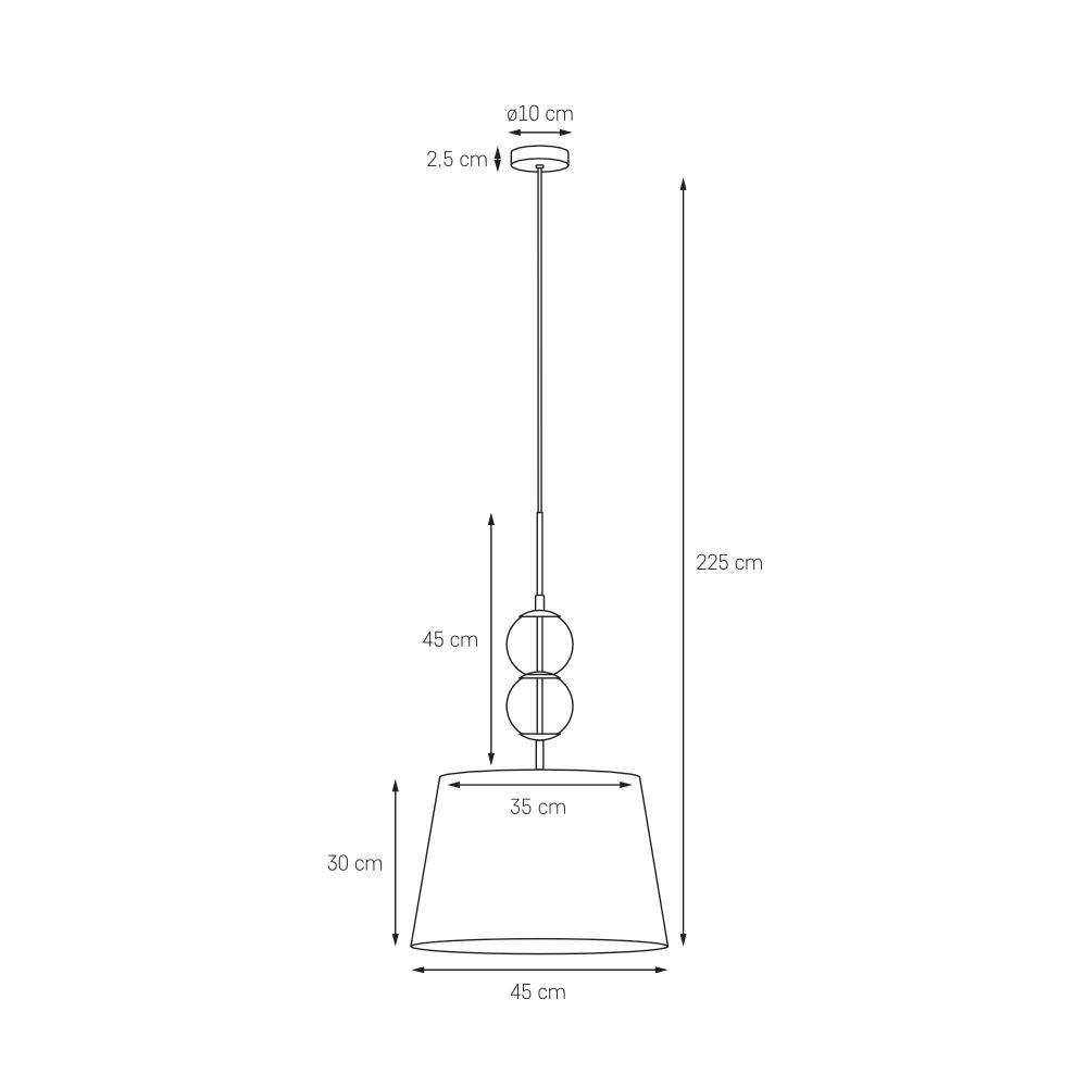 Kaspa :: Hanging lamp Coco M gold