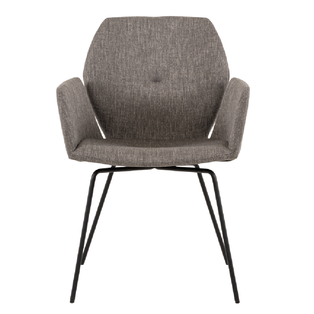 Mobitec :: Mood 95 gray upholstered chair with armrests, width 60 cm