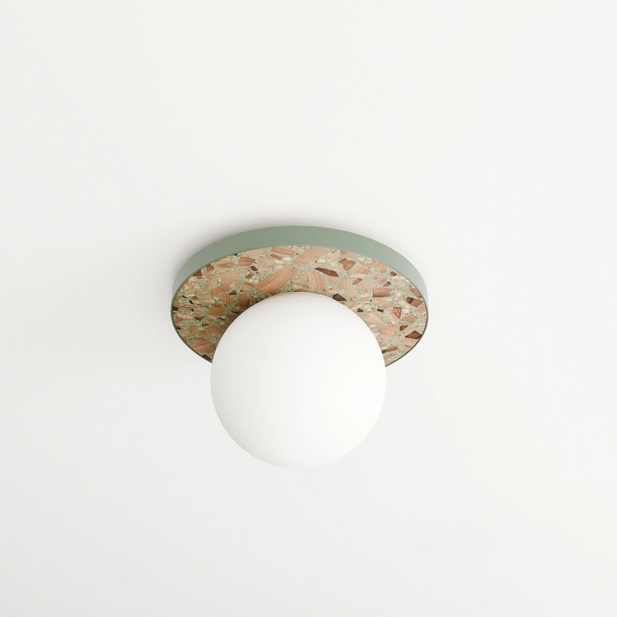 Kaspa :: Lampa sufitowa / plafon Legra okrągły śr. 30 cm szałwiowy IP44