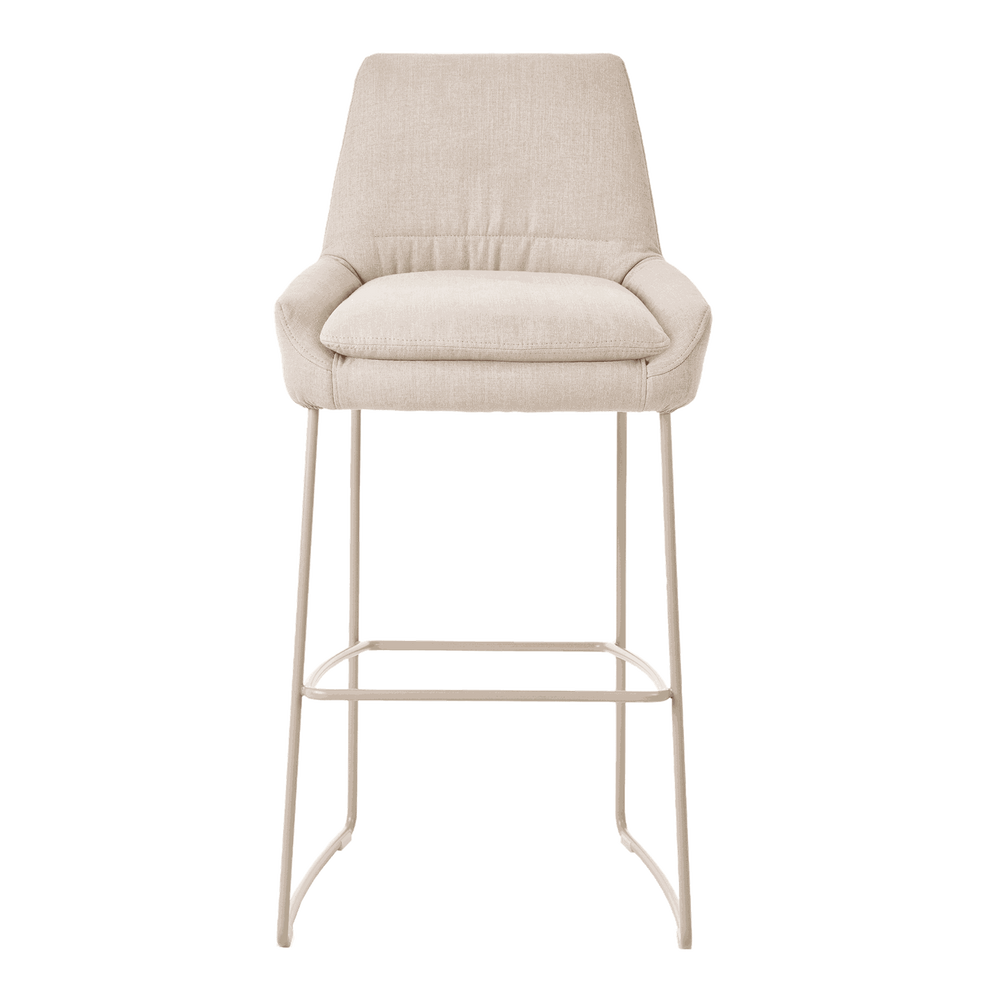 Mobitec :: Saga C13 upholstered bar stool / stool, height 114 cm, gray, metal legs