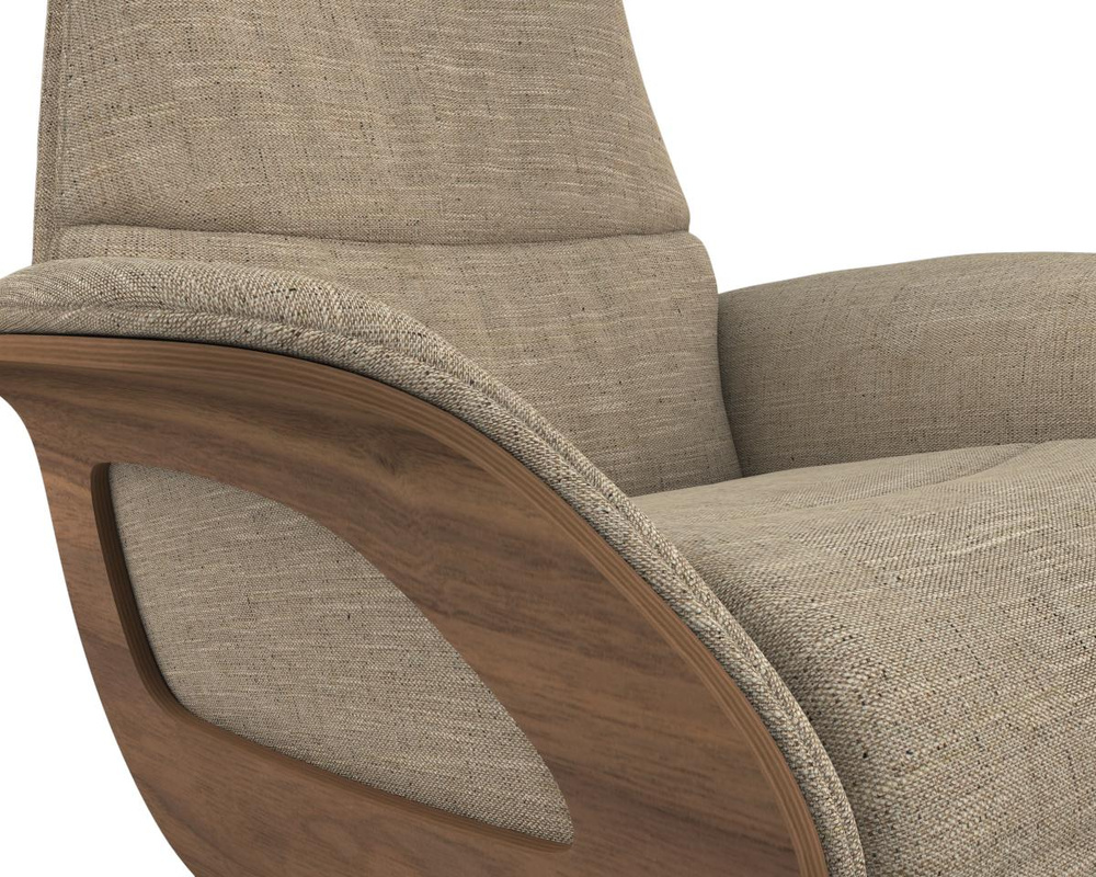 Flexlux : Fotel wypoczynkowy elektryczny Clement Medium Battery rozkładany orzechowy / beżowy