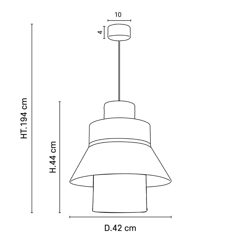 Market Set :: Lampa wisząca Singapour szaro-błękitna rozm. ML wys. 44 cm