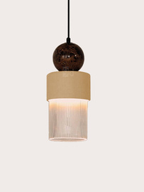 Aromas :: Glamm pendant lamp, diameter 12 cm, brown marble / light brown ceramic