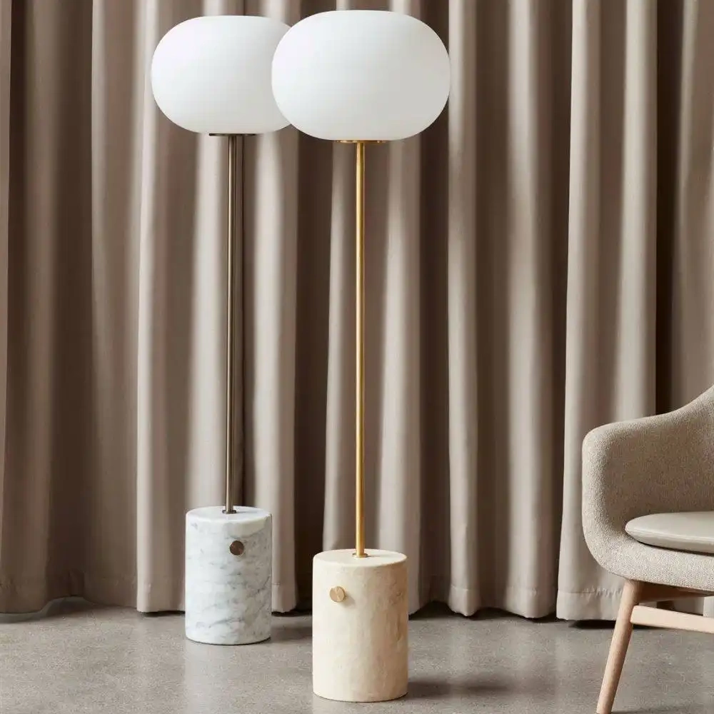 Audo Copenhagen :: Jwda brown floor lamp with marble base, height 150 cm