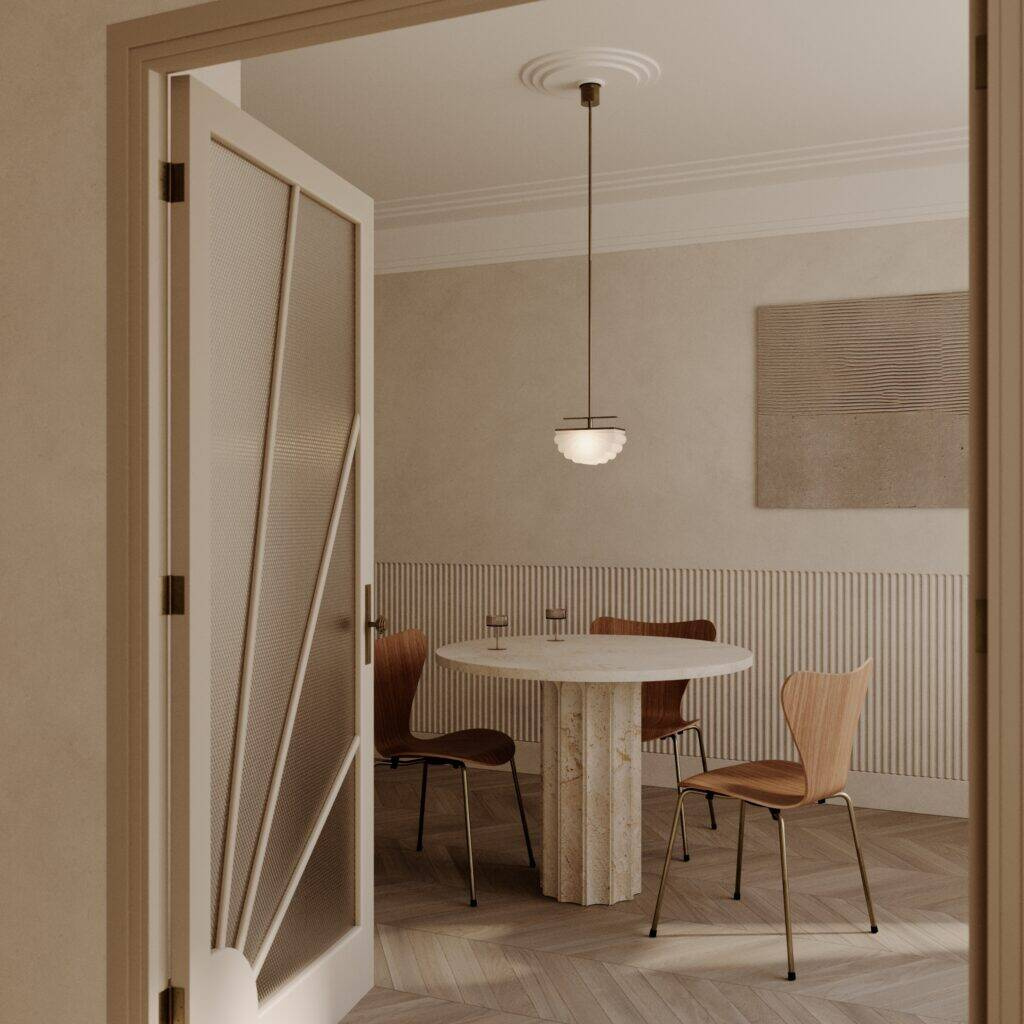 Aromas :: Gina Hängelampe, Breite 20 cm, schwarz und weiß