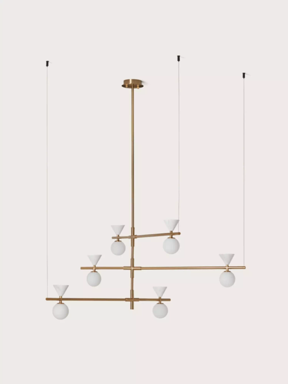 Aromas :: Hängelampe aus Metall Oneta Breite 91,5 cm weiß