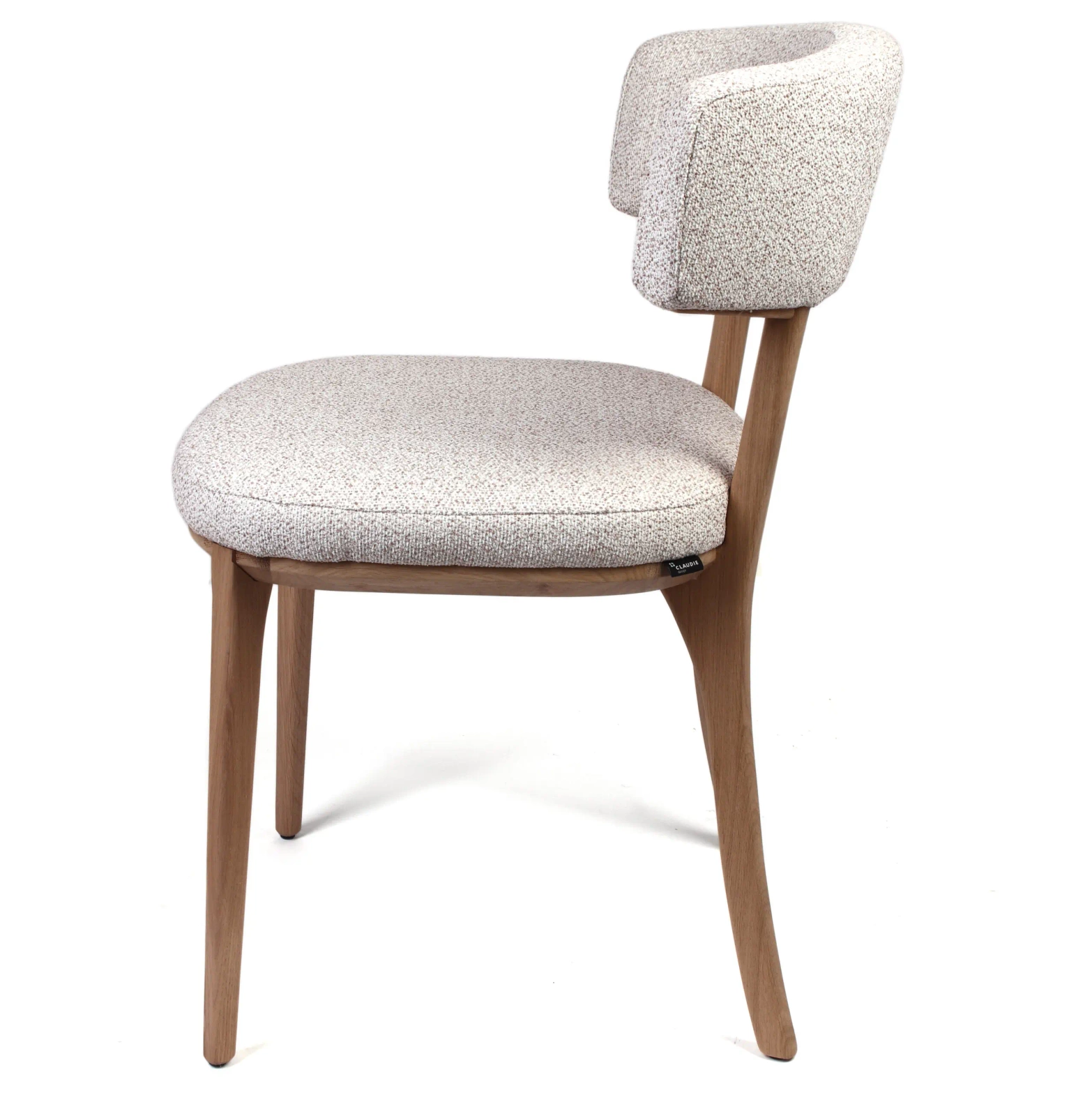 Claudie :: Molly Polsterstuhl, Holzbeine, Farbe nach Wahl, Breite 61,5 cm