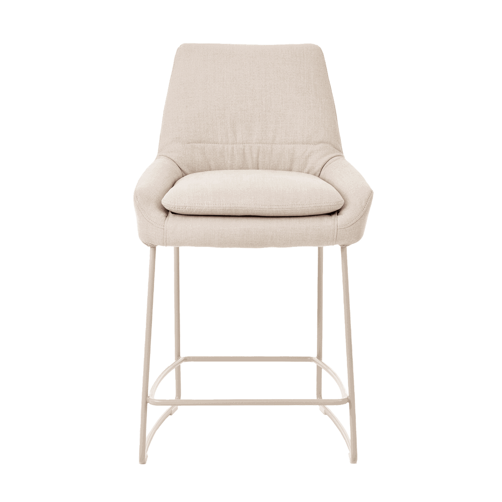 Mobitec :: Saga C11 upholstered bar stool / stool, height 96 cm, gray, metal legs
