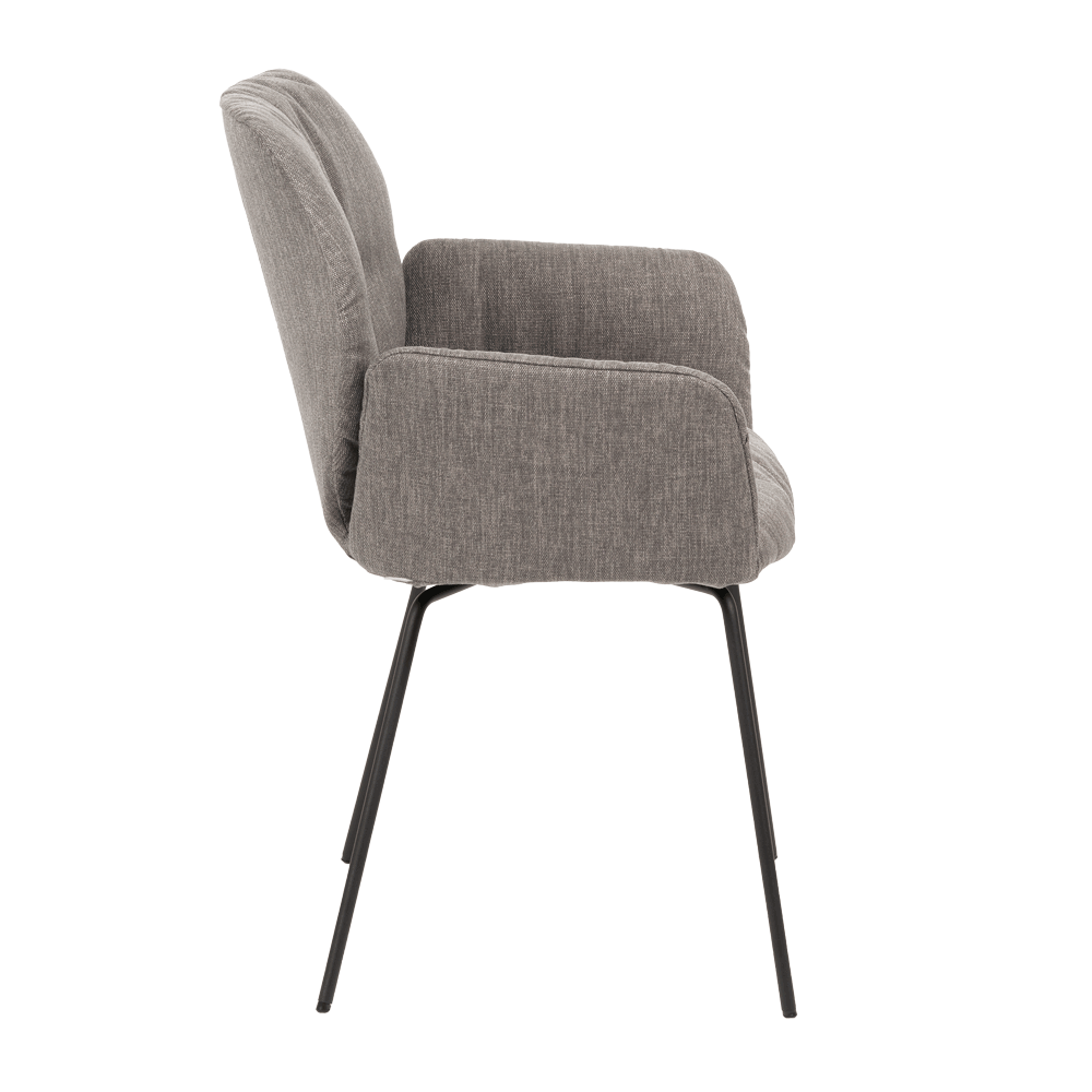 Mobitec :: Mood 99 gray upholstered chair with armrests, width 60 cm