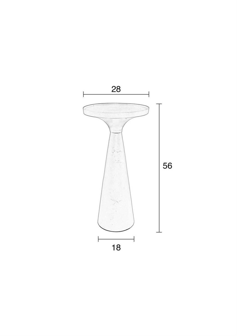 Zuiver :: Aluminum table Floss white