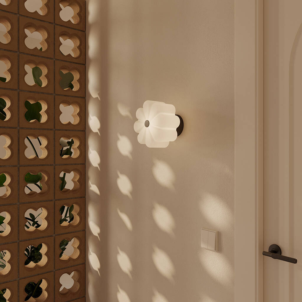 Aromas :: Flow Wandleuchte/Wandleuchte, Durchmesser 20 cm, weiß und gold