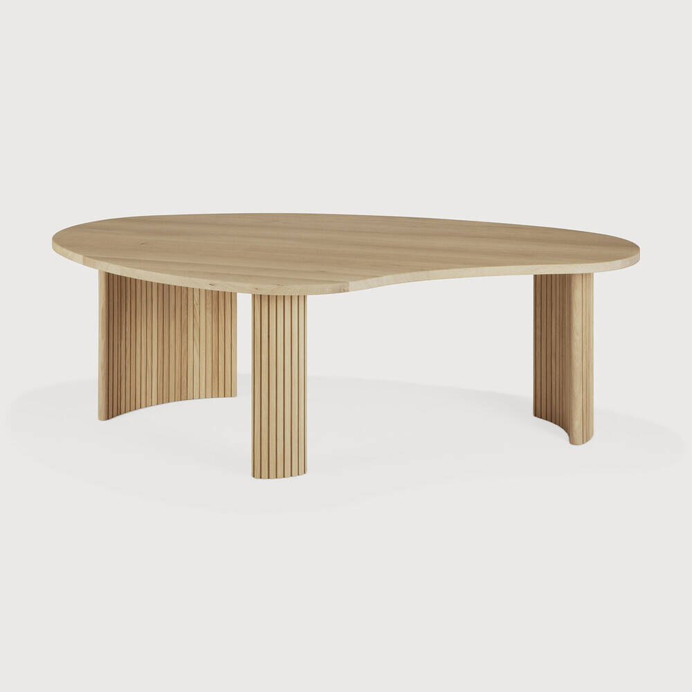 Ethnicraft :: Boomerang coffee table, oak, width 127 cm, natural