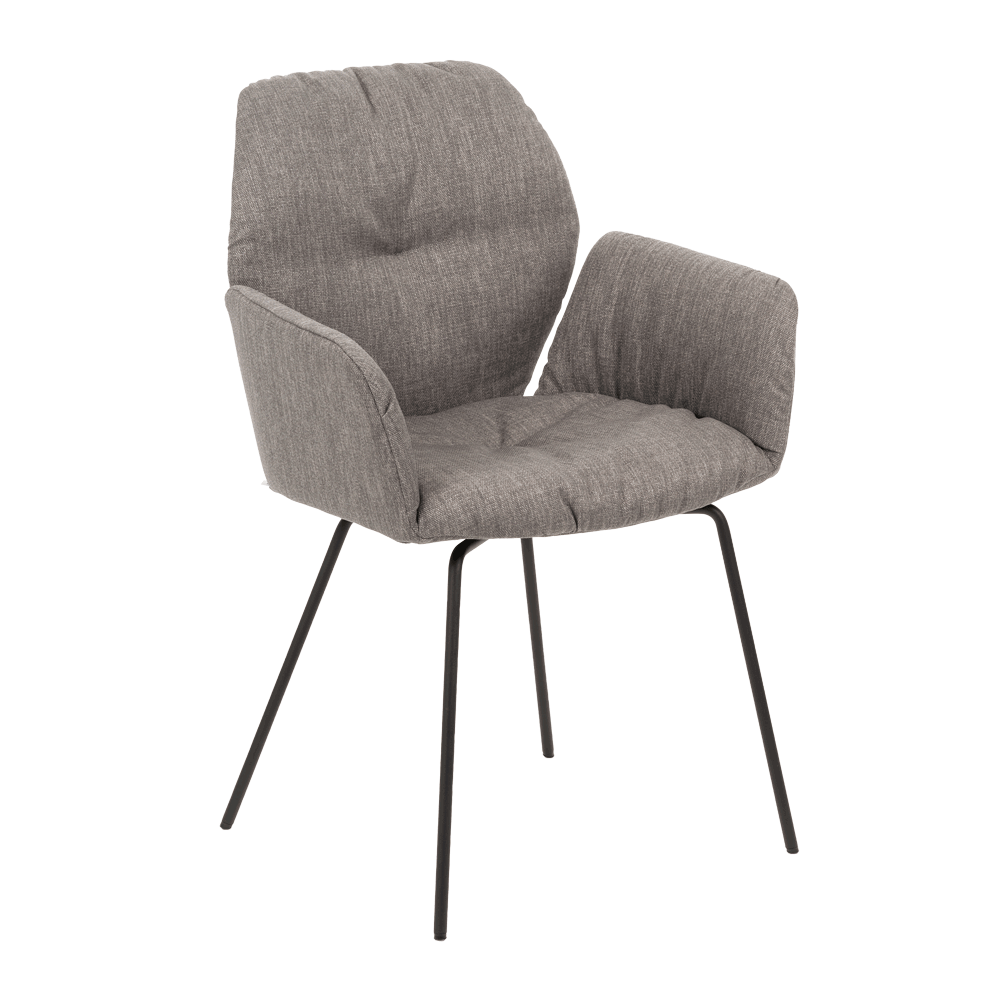 Mobitec :: Mood 99 gray upholstered chair with armrests, width 60 cm