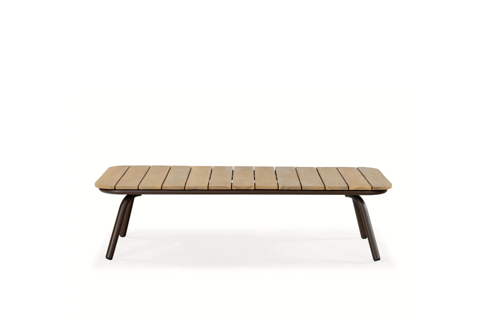 Kunesti :: Kaffee- oder Teegartentisch, Holzplatte, Breite 130 cm