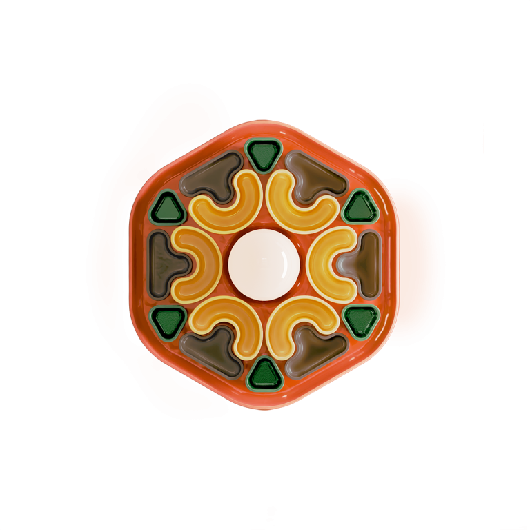 Ferroluce :: Phytia wall lamp / sconce diameter 37 cm ceramic yellow / brown / orange