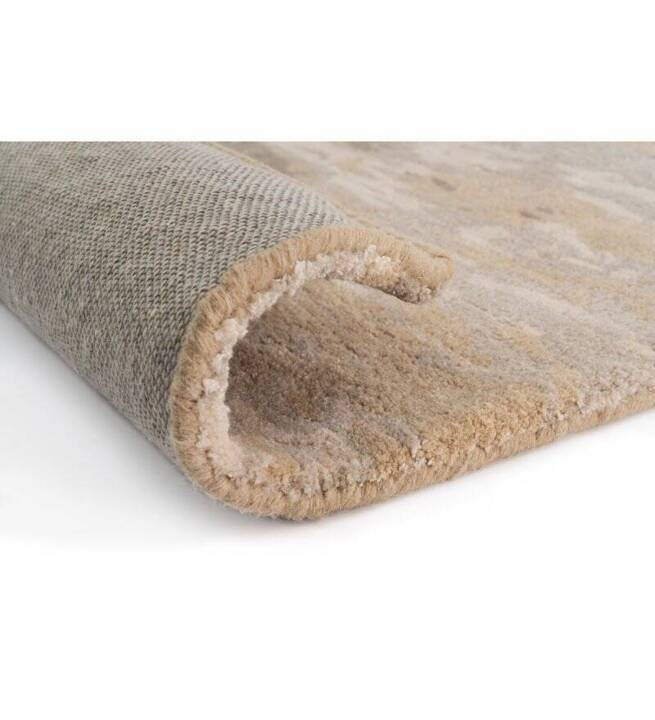 Carpet Decor :: Waterwave Teppich beige und grau handgefertigt aus Wolle und Viskose