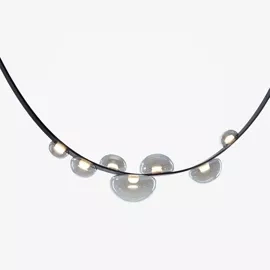 Aus der Ausstellung - Bomma :: Dew Drops Eco Hängeleuchte, Breite 252 cm, veganes Leder