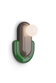 Ferroluce :: Eclair graugrüne Wandleuchte, Höhe 35 cm