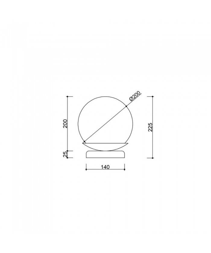 Ummo :: Kuul ST table lamp, burgundy, height 22.4 cm