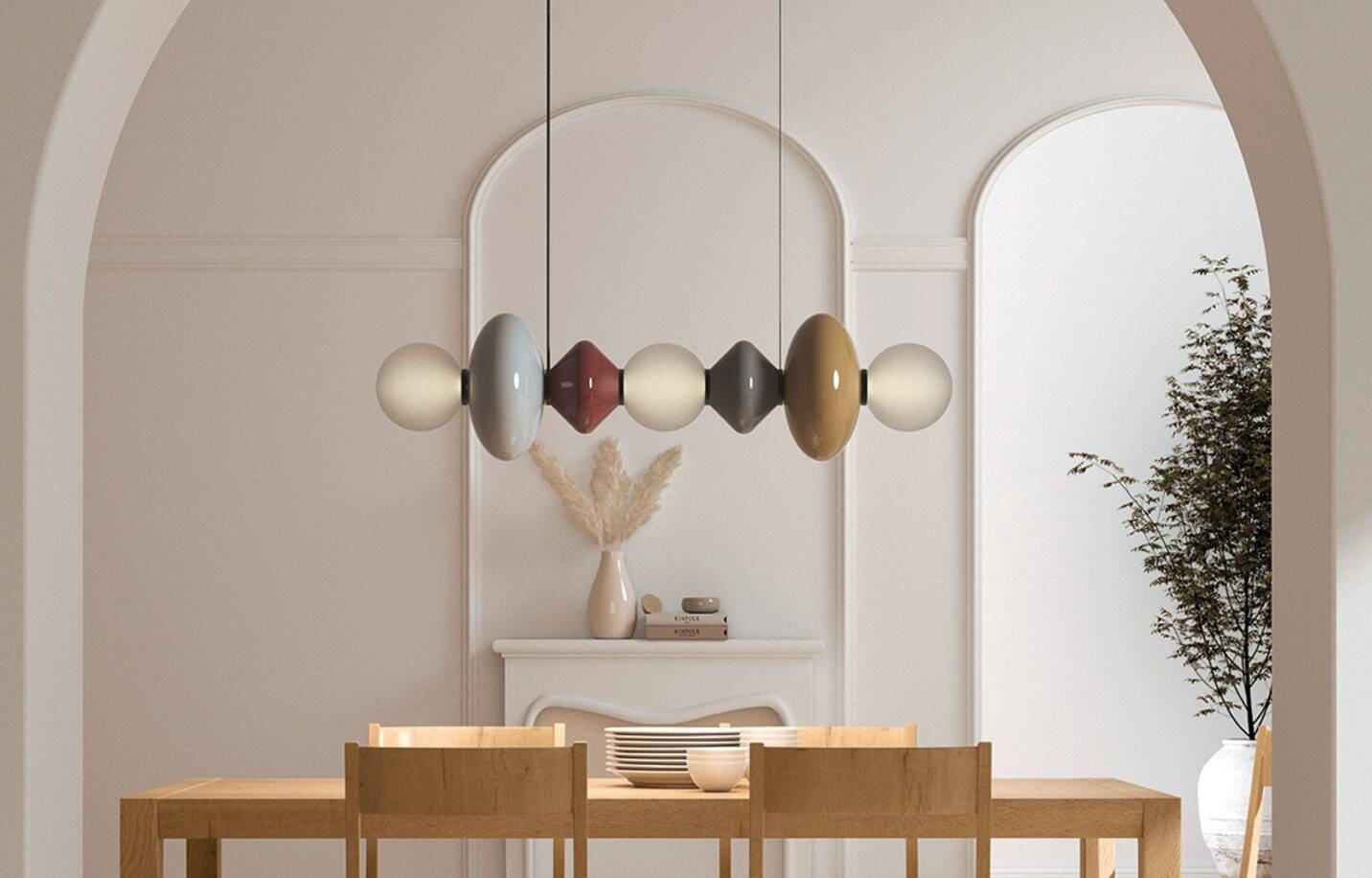 Aromas :: Lampa wisząca Mapi horyzontalna szer. 117 cm wielokolorowa