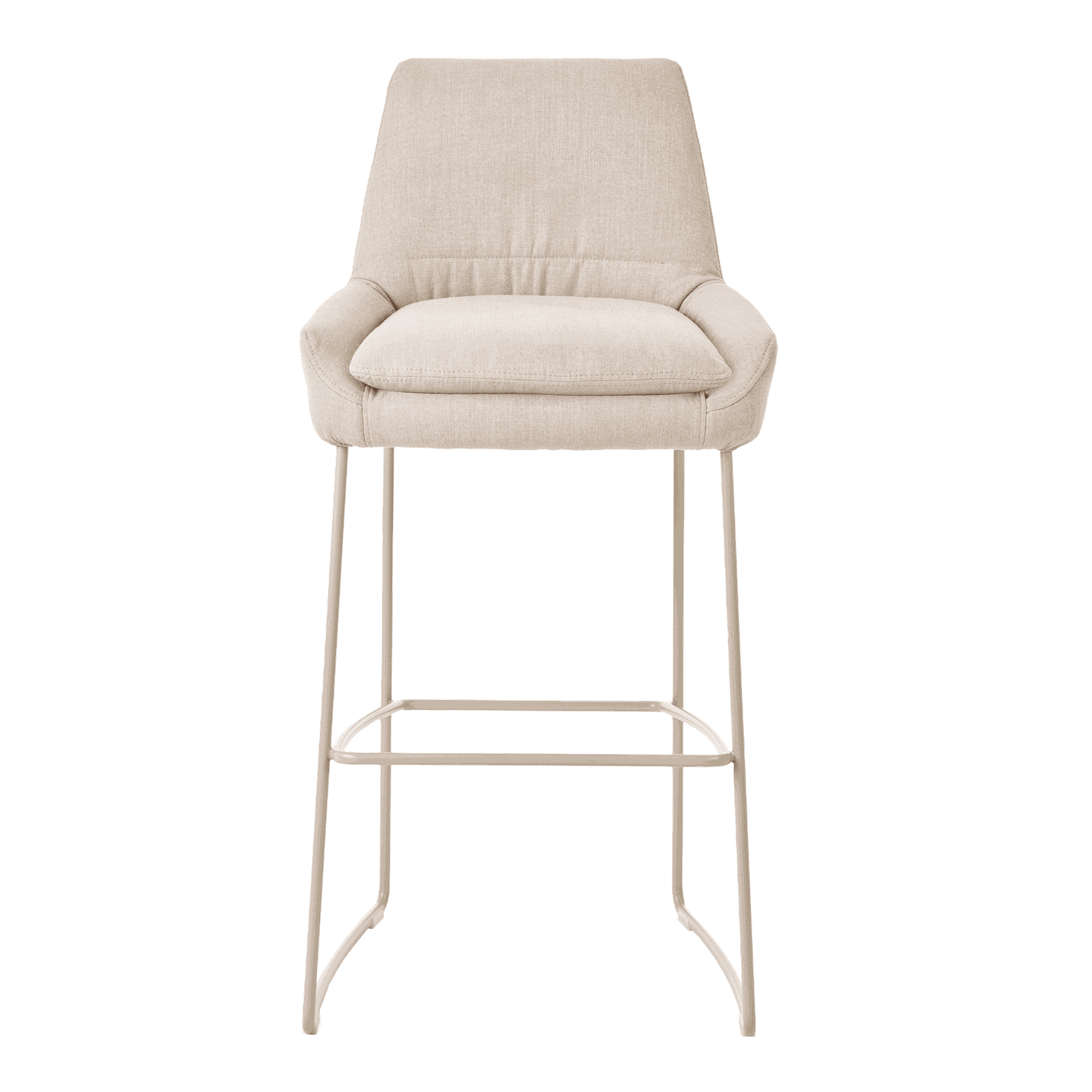 Mobitec :: Saga C13 upholstered bar stool / stool, height 114 cm, gray, metal legs