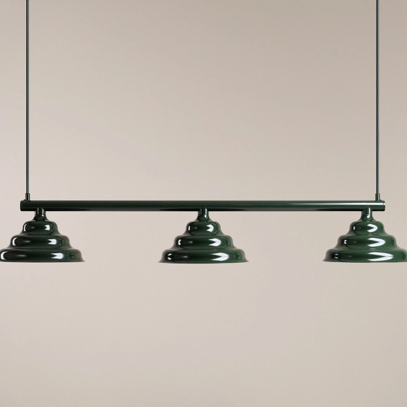 Artera :: Fala 3 hanging lamp, deep green, width 123 cm