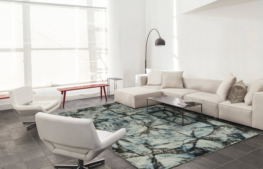 Carpet Decor :: Dywan Ferno Aqua Gold niebiesko-biały ręcznie wykonany