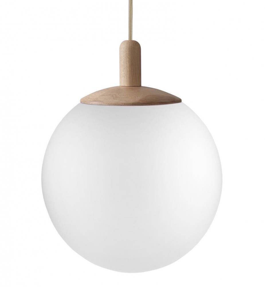 Kaspa :: Alur Wood white and oak pendant lamp, diameter 40 cm, size L