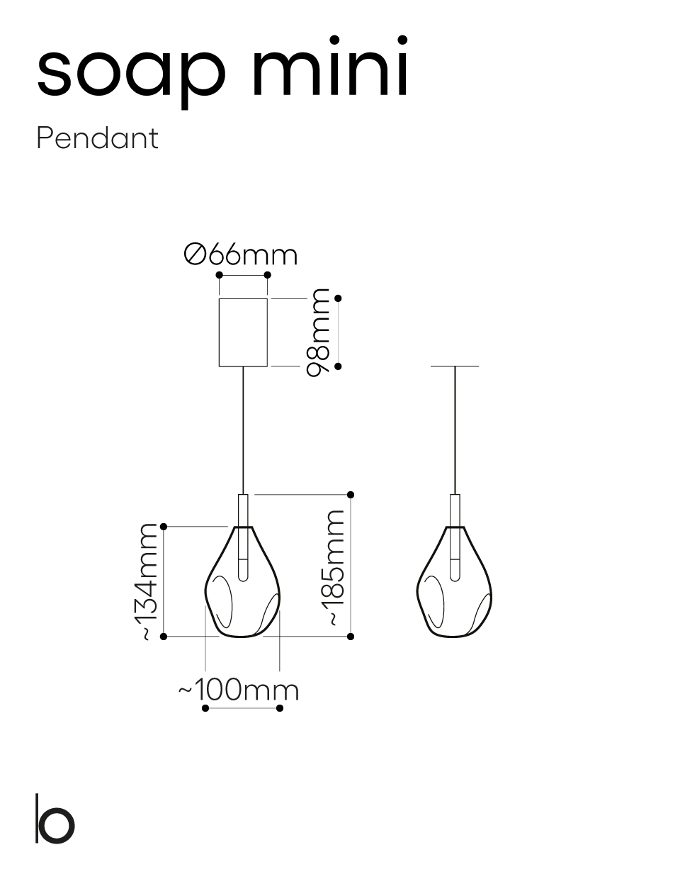 Bomma :: Soap Gold Mini Lamp, height 29 cm, gold