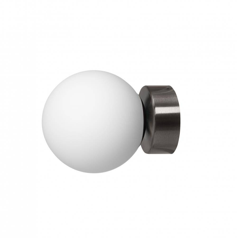 Kaspa :: Mija wall lamp / sconce, brushed titanium, diameter 12 cm