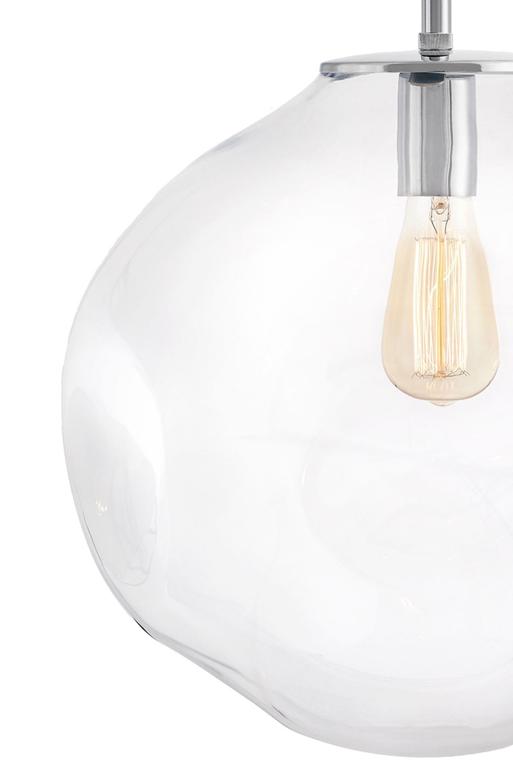 Kaspa :: Hängelampe aus Glas Avia 3 Farbtöne chrom