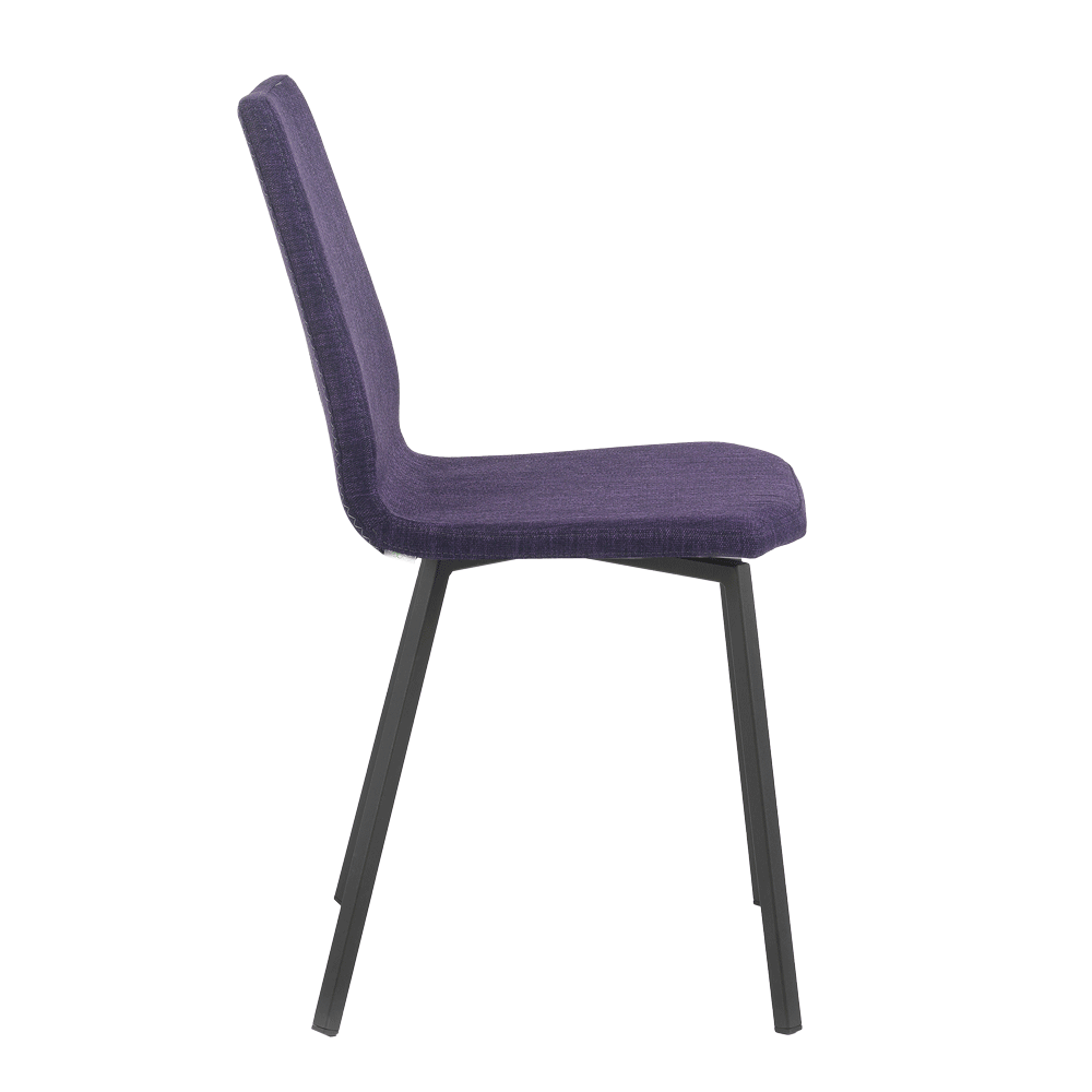 Mobitec :: Mood 41 upholstered chair, purple, width 47 cm, metal legs