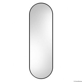 GieraDesign :: Wall mirror Ambient slim black oval in the hallway 40x150 cm