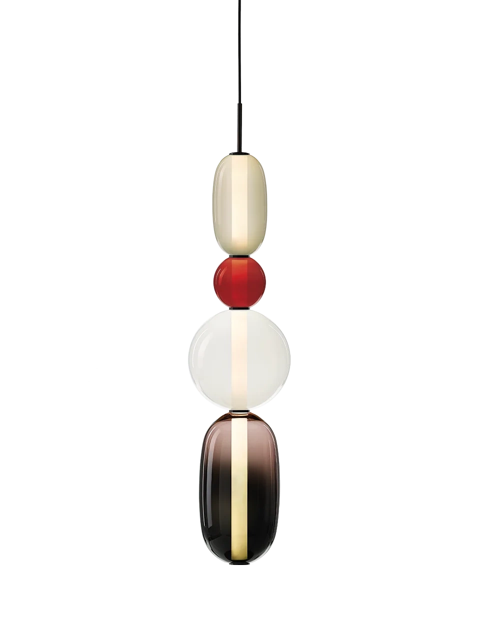Bomma :: Pebbles L Hängeleuchte, Höhe 118 cm, mehrfarbige Konfiguration 7