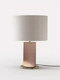 Aromas :: Table lamp Dab 44.6 cm beige with linen shade