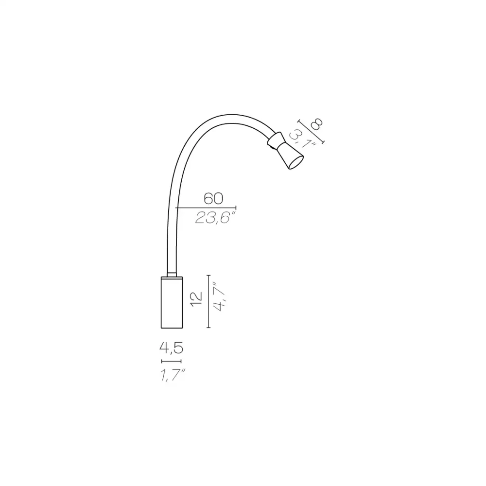 Contardi :: G+T Ap silver wall lamp/sconce