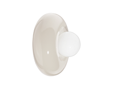 Ferroluce :: Bumbum Wandleuchte/Wandleuchte, Durchmesser 25 cm, cremefarbene Keramik