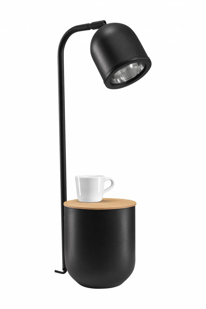 Kaspa :: Botanica Wood Table Lamp Black