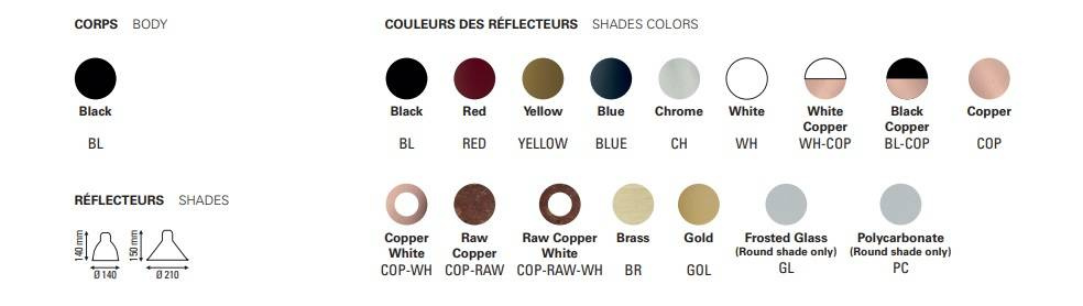 DCW:: Lampe Gras N° 302 ceiling lamp black diameter 14 cm