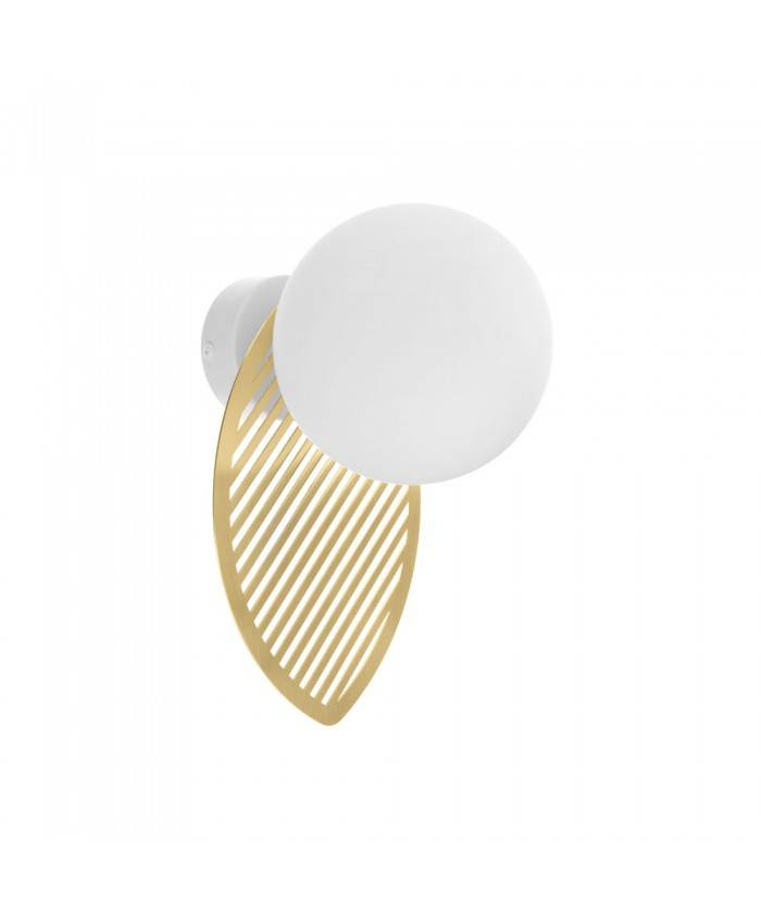 Ummo :: Wandleuchte / Wandleuchte Fyllo B gold-weiß Höhe 24 cm